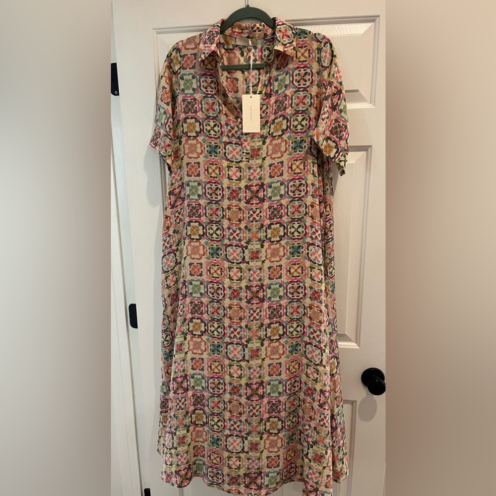 Momoni size large women’s silk Italian dress